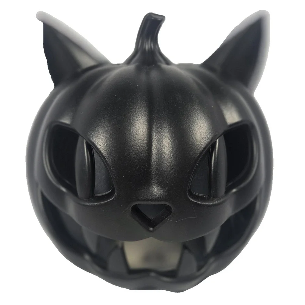 Unbranded Black Cat Pumpkin Halloween Decor 8in Black New LED Jack O Lantern